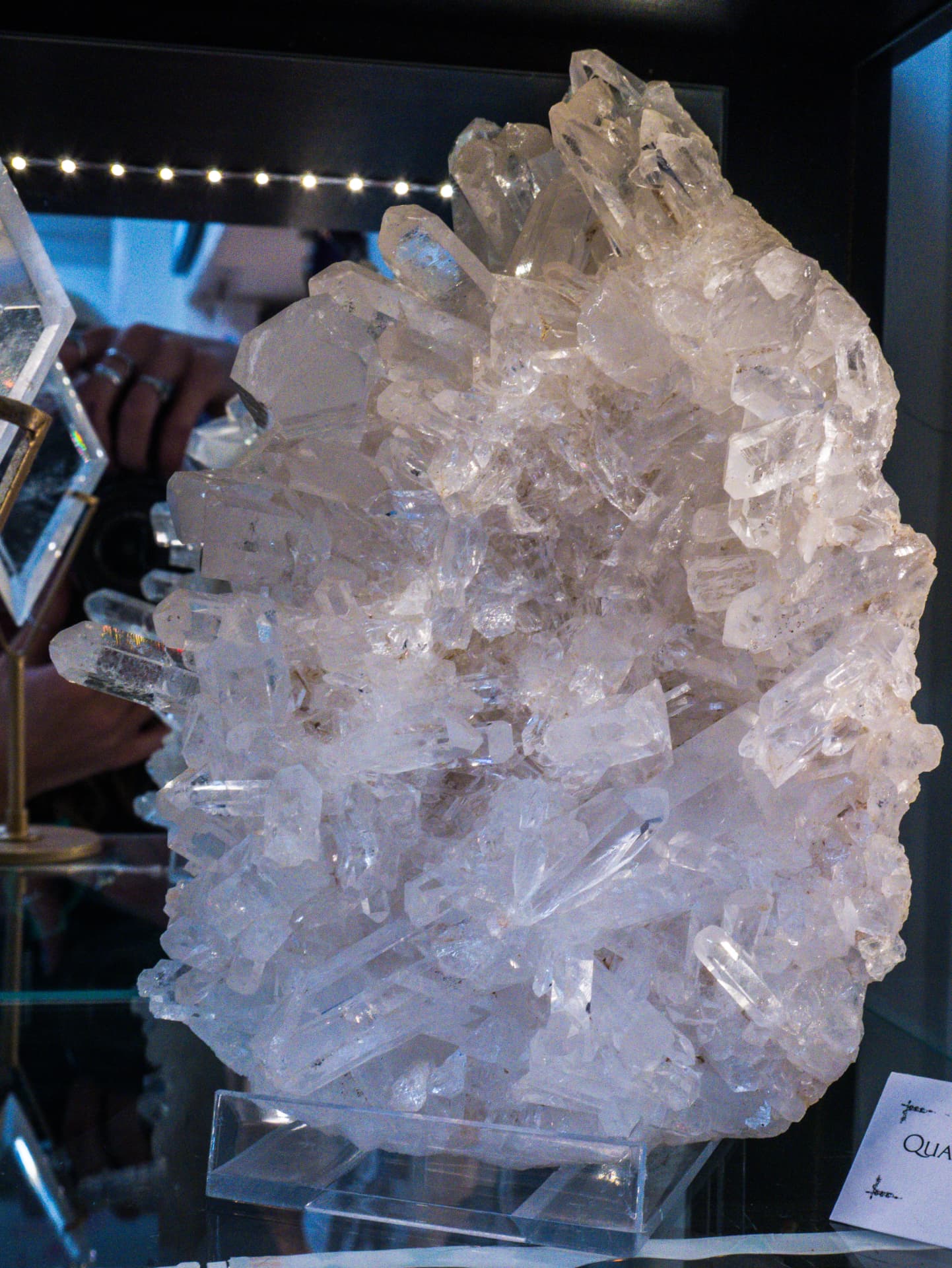 Raw crystal specimens on linen